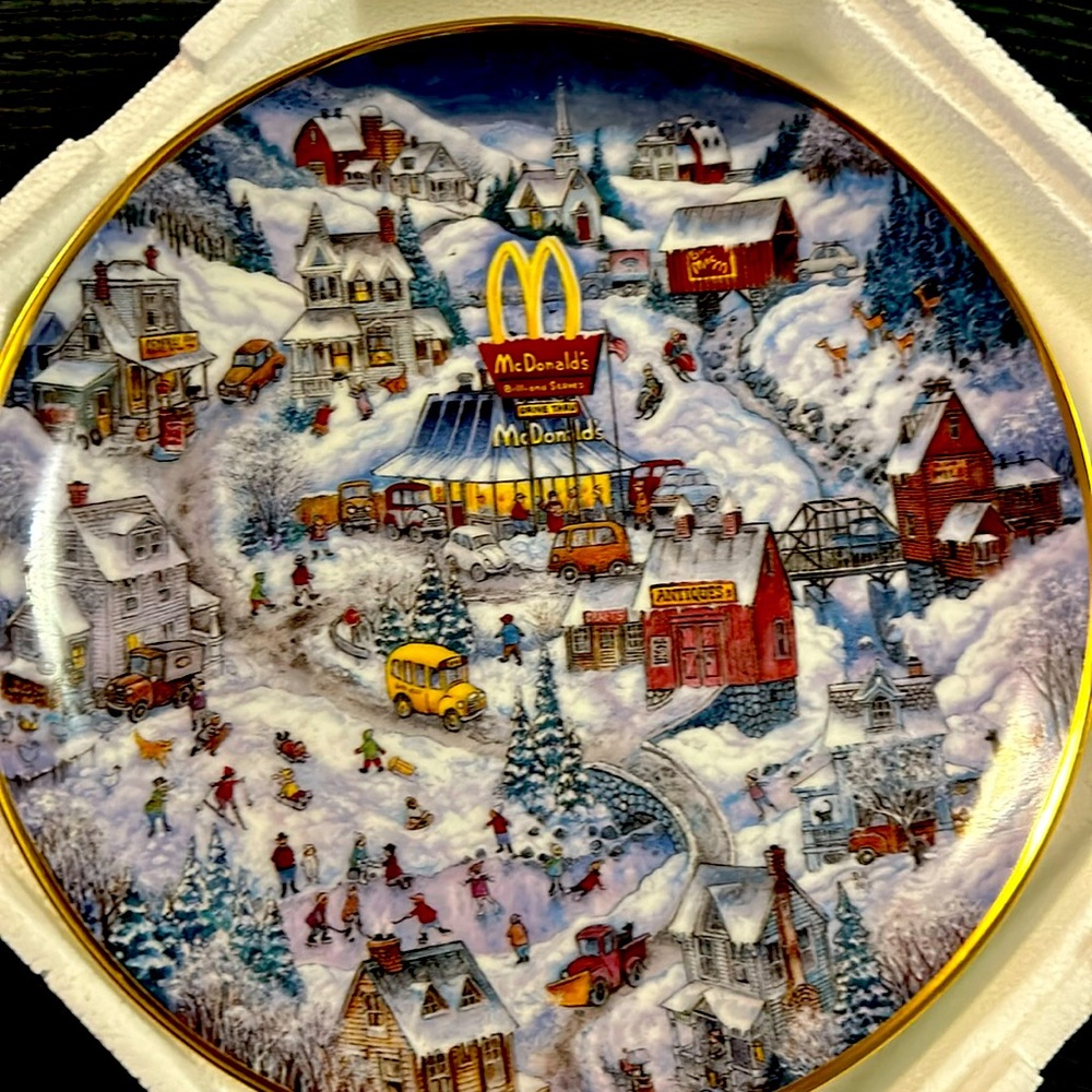 Collectors plate. Franklin Mint golden Country.McDonalds plate